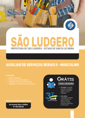 Apostila Prefeitura de São Ludgero - SC - Auxiliar de Serviços Gerais II - Masculino - Imagem 3