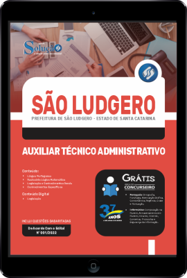 Apostila Prefeitura de São Ludgero - SC em PDF - Auxiliar Técnico Administrativo - Imagem 1