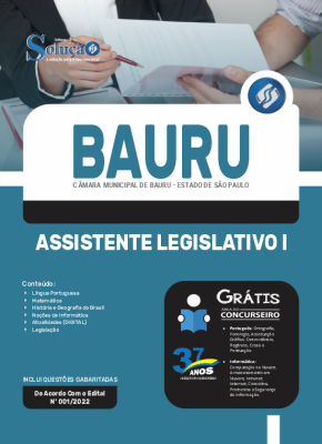 Apostila Câmara de Bauru - SP - Assistente Legislativo I - Imagem 3