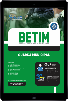 Apostila Prefeitura de Betim - MG em PDF - Guarda Municipal - Imagem 1