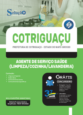 Apostila Prefeitura de Cotriguaçu - MT - Agente de Serviço Saúde (Limpeza/Cozinha/Lavanderia) - Imagem 3