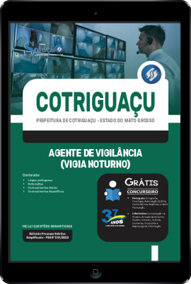 Apostila Prefeitura de Cotriguaçu - MT PDF - Agente de Vigilância (Vigia Noturno) - Imagem 1