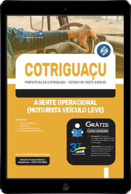 Apostila Prefeitura de Cotriguaçu - MT em PDF - Agente Operacional (Motorista Veículo Leve) - Imagem 1