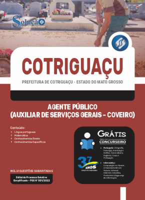 Apostila Prefeitura de Cotriguaçu - MT - Agente Público (Auxiliar de Serviços Gerais - Coveiro) - Imagem 3