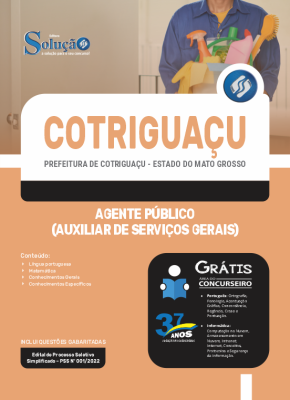 Apostila Prefeitura de Cotriguaçu - MT - Agente Público (Auxiliar de Serviços Gerais) - Imagem 3