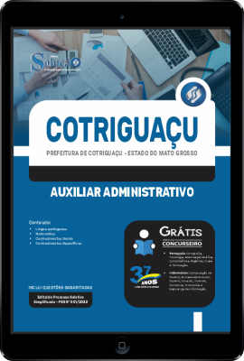 Apostila Prefeitura de Cotriguaçu - MT em PDF - Auxiliar Administrativo - Imagem 1