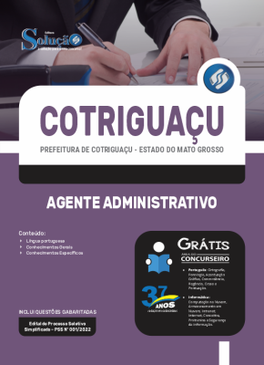 Apostila Prefeitura de Cotriguaçu - MT - Agente Administrativo - Imagem 3