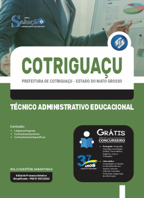 Apostila Prefeitura de Cotriguaçu - MT - Técnico Administrativo Educacional - Imagem 3