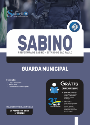 Apostila Prefeitura de Sabino - SP - Guarda Municipal - Imagem 3