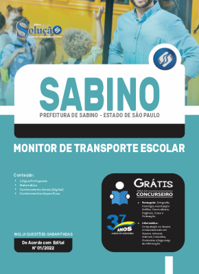 Apostila Prefeitura de Sabino - SP - Monitor de Transporte Escolar - Imagem 3