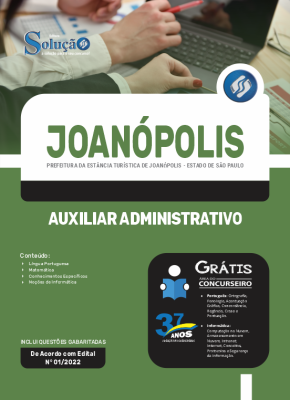 Apostila Prefeitura de Joanópolis - SP - Auxiliar Administrativo - Imagem 3