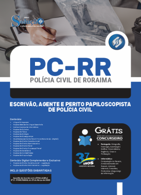 Apostila PC-RR - Escrivão de Polícia Civil, Agente de Polícia de Civil e Perito Papiloscopista de Polícia Civil - Imagem 3