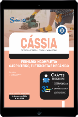 Apostila Prefeitura de Cássia - MG em PDF - Primário Incompleto: Carpinteiro, Eletricista e Mecânico - Imagem 1