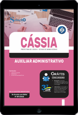 Apostila Prefeitura de Cássia - MG em PDF - Auxiliar Administrativo - Imagem 1