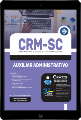 Apostila CRM-SC em PDF - Auxiliar Administrativo - Imagem 1