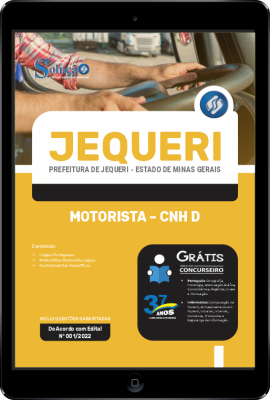 Apostila Prefeitura de Jequeri - MG em PDF - Motorista - CNH D - Imagem 1