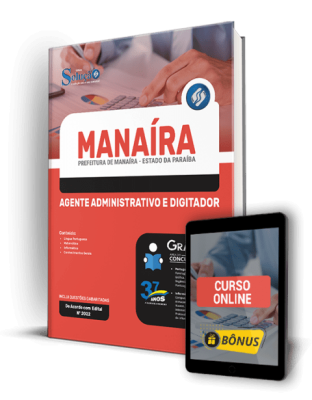 Apostila Prefeitura de Manaíra - PB - Agente Administrativo e Digitador - Imagem 1