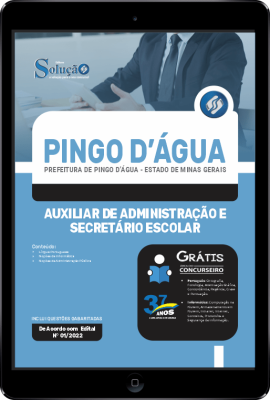 Apostila Prefeitura de Pingo D'Água - MG em PDF - Auxiliar de Administração e Secretário Escolar - Imagem 1