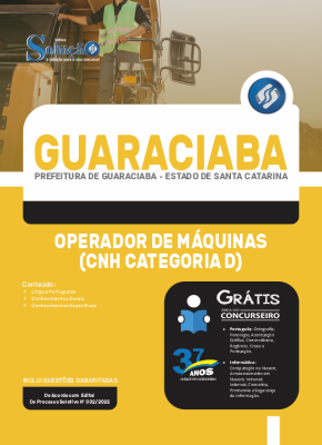 Apostila Prefeitura de Guaraciaba - SC - Operador de Máquinas (CNH categoria D) - Imagem 3