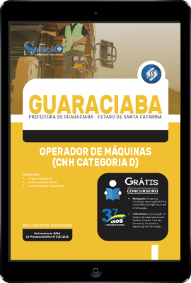 Apostila Prefeitura de Guaraciaba - SC em PDF - Operador de Máquinas (CNH categoria D) - Imagem 1