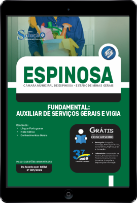 Apostila Câmara Municipal de Espinosa - MG em PDF - Fundamental: Auxiliar de Serviços Gerais e Vigia - Imagem 1