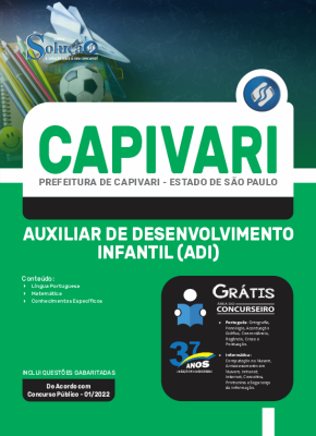 Apostila Prefeitura de Capivari - SP - Auxiliar de Desenvolvimento Infantil (ADI) - Imagem 3