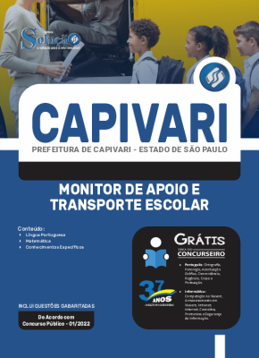 Apostila Prefeitura de Capivari - SP - Monitor de Apoio e Transporte Escolar - Imagem 3