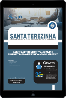 Apostila Câmara de Santa Terezinha - PE em PDF - Agente Administrativo, Auxiliar Administrativo e Técnico Administrativo - Imagem 1