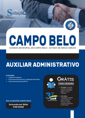 Apostila Câmara de Campo Belo - MG - Auxiliar Administrativo - Imagem 3