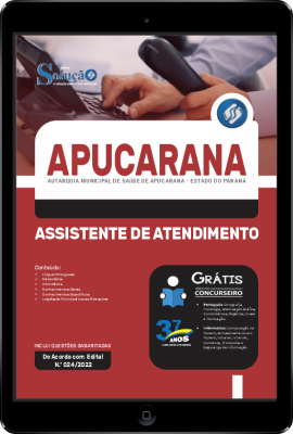 Apostila Autarquia Municipal de Saúde de Apucarana - PR em PDF - Assistente de Atendimento - Imagem 1