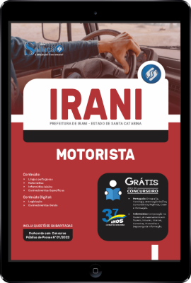 Apostila Prefeitura de Irani - SC em PDF - Motorista - Imagem 1