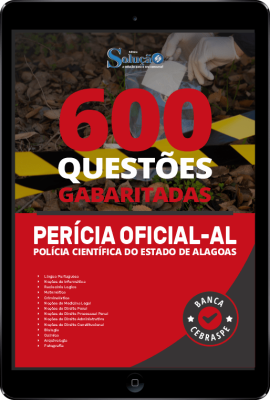 Caderno de Questões Perícia Oficial de Alagoas em PDF - 600 questões Gabaritadas - Imagem 1