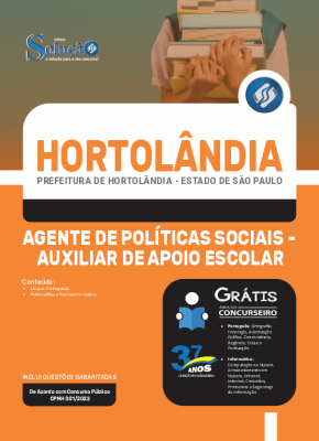 Apostila Prefeitura de Hortolândia - SP - Agente de Políticas Sociais - Auxiliar de Apoio Escolar - Imagem 3