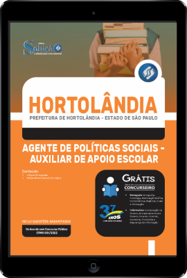 Apostila Prefeitura de Hortolândia - SP em PDF - Agente de Políticas Sociais - Auxiliar de Apoio Escolar - Imagem 1