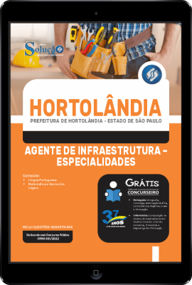 Apostila Prefeitura de Hortolândia - SP em PDF - Agente de Infraestrutura - Especialidades: Ajudante Geral, Carpinteiro e Encanador, Agente de Trânsito e Transporte - Oficial de Manutenção e Sinalização Viária - Imagem 1