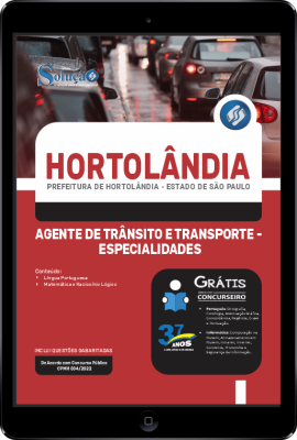 Apostila Prefeitura de Hortolândia - SP em PDF - Agente de Trânsito e Transporte - Especialidades: Agente de Fiscalização de 2ª Classe e Assistente de Sinalização Semafórica - Imagem 1