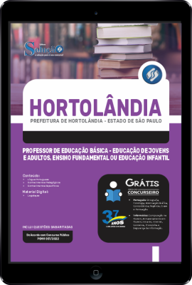 Apostila Prefeitura de Hortolândia - SP em PDF - Professor de Educação Básica - Educação de Jovens e Adultos, Ensino Fundamental ou Educação Infantil - Imagem 1