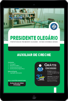 Apostila Prefeitura de Presidente Olegário - MG em PDF - Auxiliar de Creche - Imagem 1