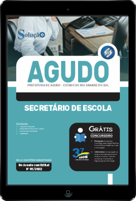 Apostila Prefeitura de Agudo - RS em PDF - Secretário de Escola - Imagem 1