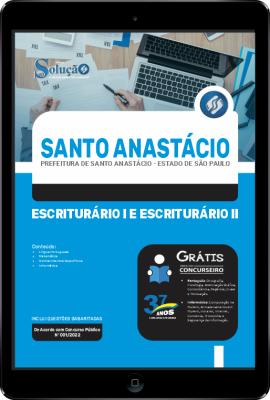 Apostila Prefeitura de Santo Anastácio - SP em PDF - Escriturário I e Escriturário II - Imagem 1