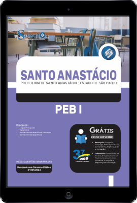 Apostila Prefeitura de Santo Anastácio - SP em PDF - PEB I - Imagem 1