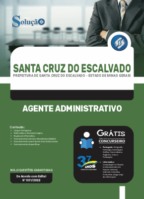 Apostila Prefeitura de Santa Cruz do Escalvado - MG - Agente Administrativo - Imagem 3