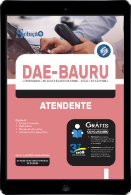 Apostila DAE Bauru - SP em PDF - Atendente - Imagem 1