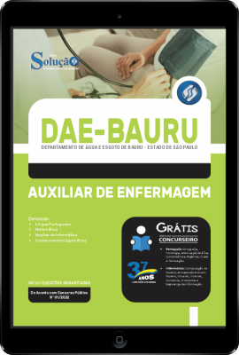 Apostila DAE Bauru - SP em PDF - Auxiliar de Enfermagem - Imagem 1