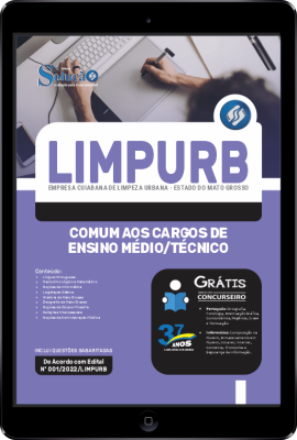 Apostila Limpurb Cuiabá - MT em PDF - Comum aos Cargos de Ensino Médio/Técnico - Imagem 1