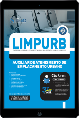 Apostila Limpurb Cuiabá - MT em PDF - Auxiliar de Atendimento de Emplacamento Urbano - Imagem 1