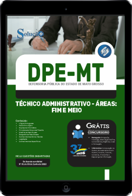 Apostila DPE-MT em PDF - Técnico Administrativo - Áreas: Fim e Meio - Imagem 1