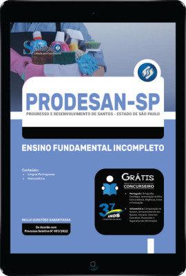 Apostila PRODESAN-SP em PDF - Ensino Fundamental Incompleto - Imagem 1