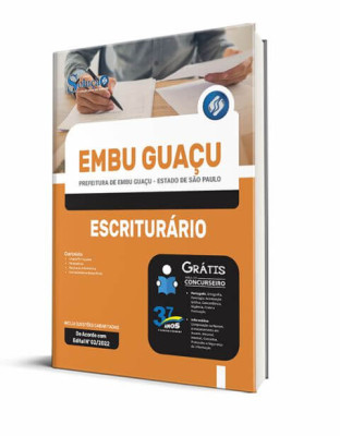 Apostila Prefeitura de Embu Guaçu - SP - Escriturário - Imagem 2