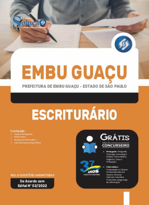 Apostila Prefeitura de Embu Guaçu - SP - Escriturário - Imagem 3